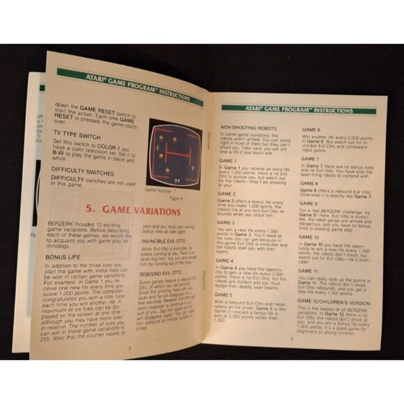 Lot of 2: Battlezone & Berzerk Atari 2600 Manuals Only - Picture 6 of 10